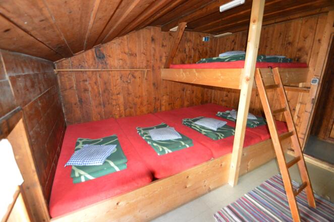 Ein gemütliches Domizil für die ganze Familie - Zimmerlager der Knorrhütte