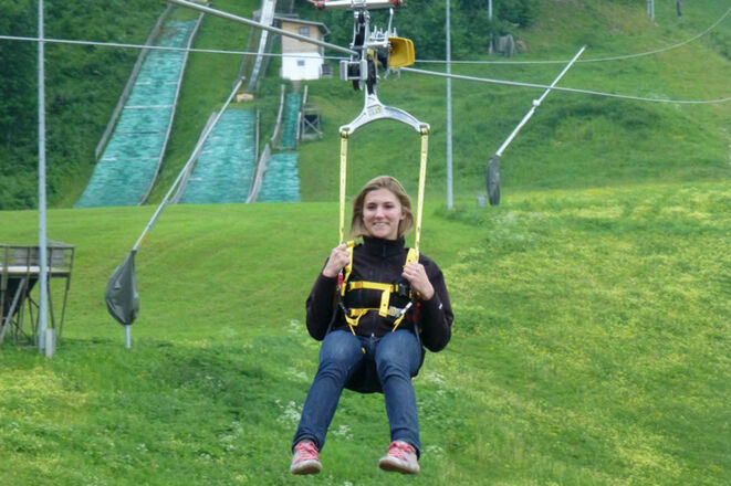 Flug mit dem Flying Fox in Oberaudorf