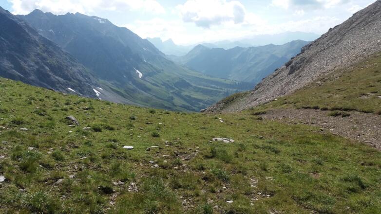 Blick vom Hochjoch nach Südosten.