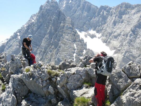 Gipfelbereich der Schärtenspitze (Aufbaukurs Fels und Firn)
