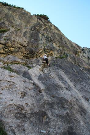 Route &quot;Meine Tomate&quot; (UIAA 5+) am Schafskopf