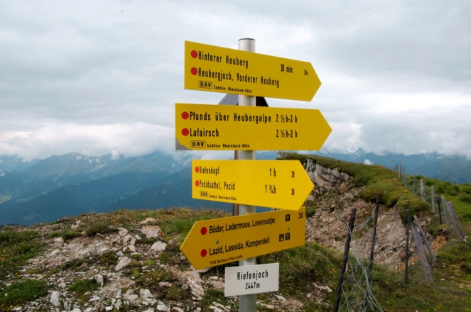 Schildersäule Riefenjoch S287