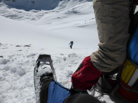auf dem Zwieselbachjoch mit Blick nach Süden