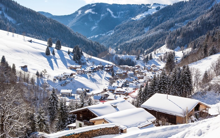 Aussicht Dorf Dienten