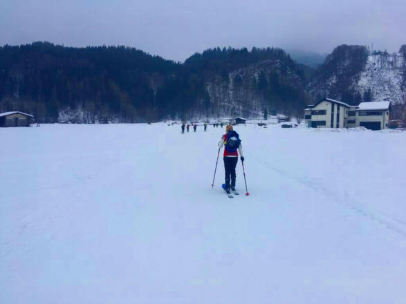 Start der Skitour in Bischofshofen