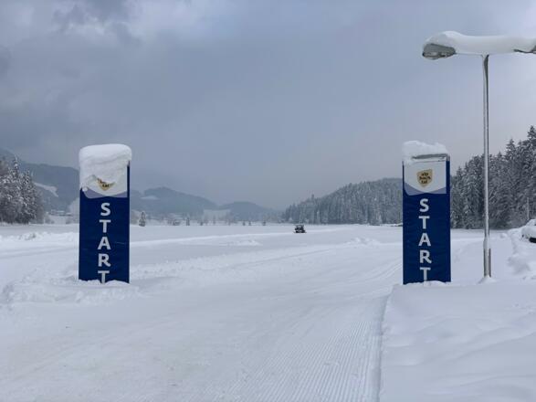 Reintaler See Langlaufloipe Einstieg