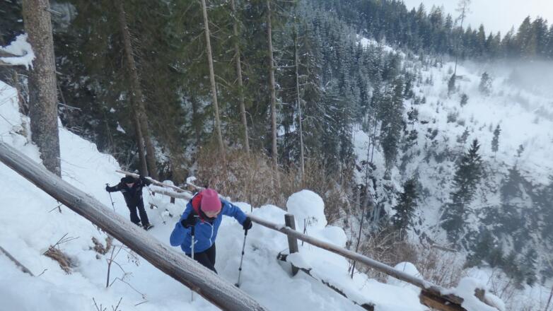 Der Wasserfallweg in Richtung Untersulzbachtal