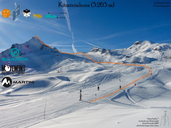 Topo Skitour auf das Kitzsteinhorn 