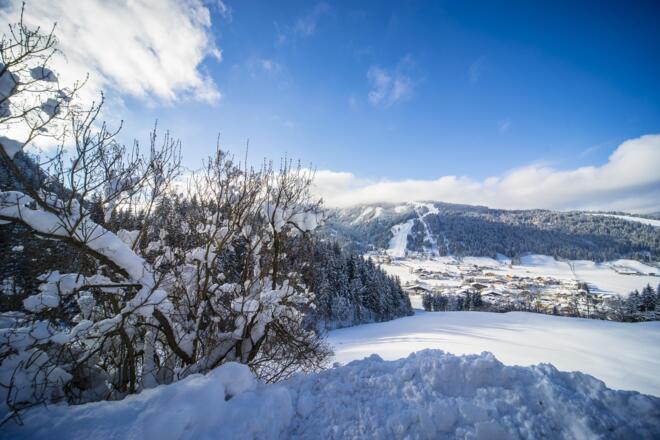 Aussicht am Weg zum Sattelbauer