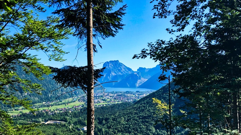 Blick auf den Traunstein und Ebensee