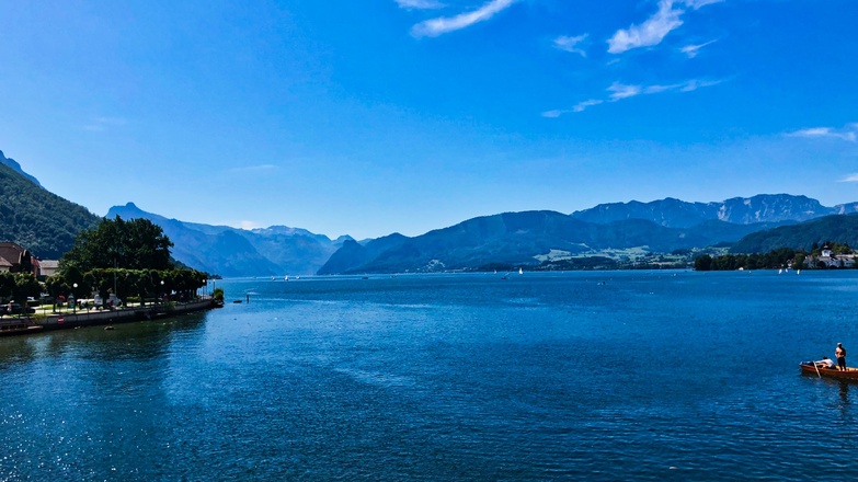 Blick von der Traunbrücke in Richtung Süden