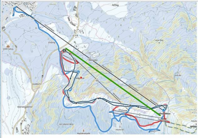 neue Bahn Trasse der Patscherkofelbahn