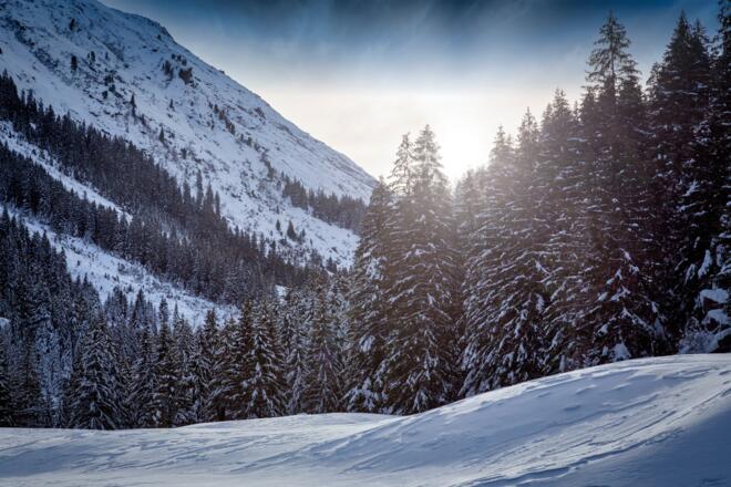 Winterlandschaft Partenen