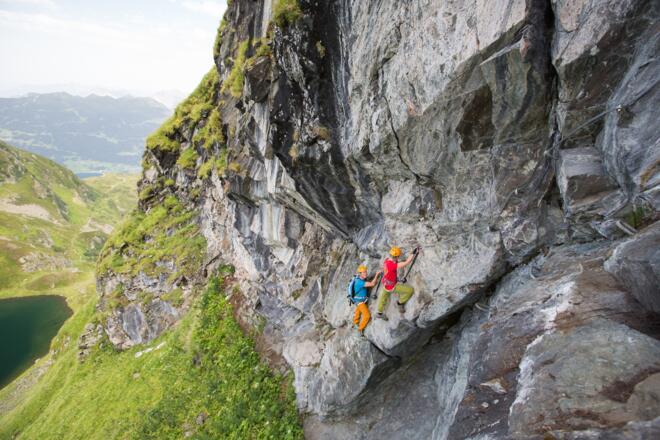 Einstieg Klettersteig Hochjoch