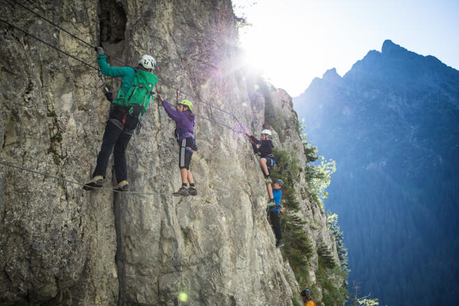 Seilbrücke Rongg Wasserfall