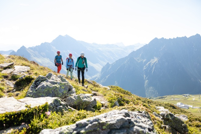 Zustieg zum VAUDE Klettersteig Gargellner Köpfe