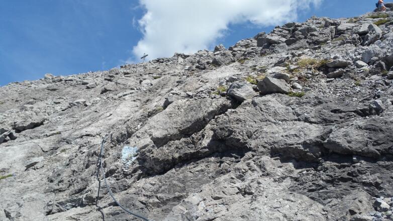 Abstieg über den alpinen Steig