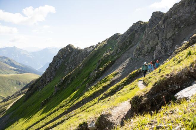 Zustieg zum VAUDE Klettersteig Gargellner Köpfe