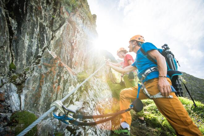 Einstieg Klettersteig Hochjoch