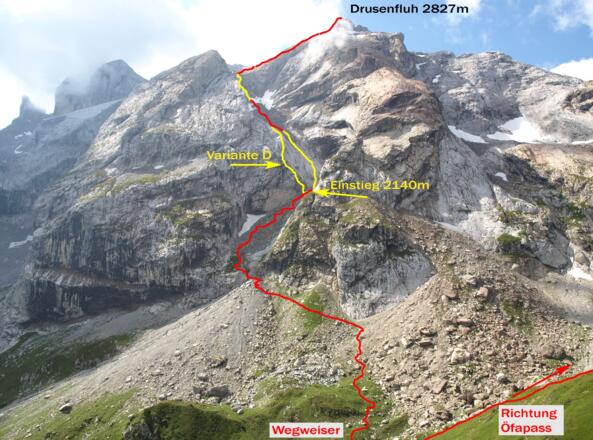 Klettersteig Blodigrinne - Drusenfluh