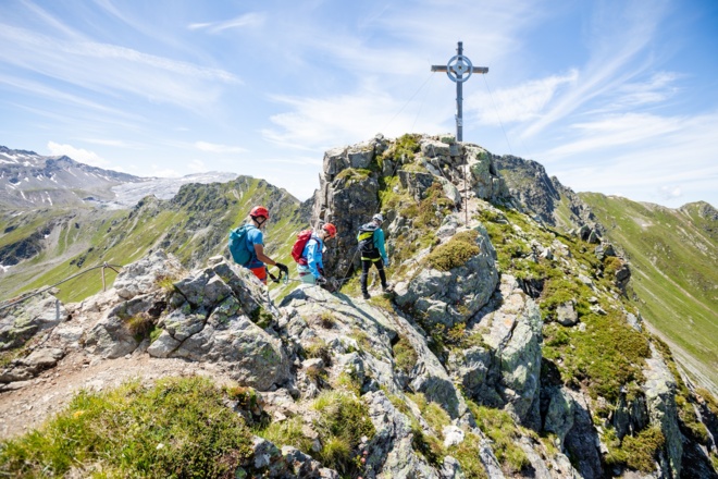 Gipfel VAUDE Klettersteig Gargellner Köpfe