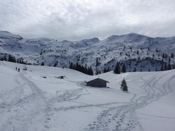 Blick von der 'Sebenalpe auf den Lumberger Grat