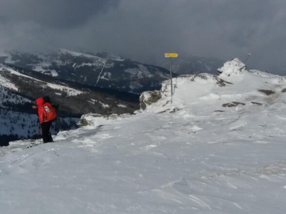 Schereckgipfel, 2181 m, bei zuziehendem Wetter.