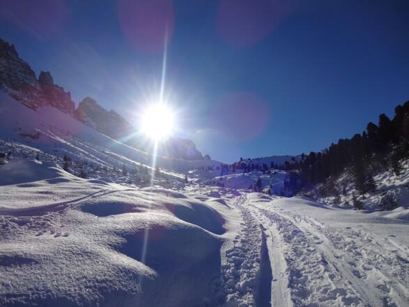 Start von der Kemater Alm Richtung Adolf Pichler Hütte