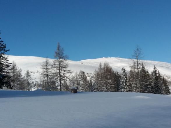 Blick auf den Skifahrergipfel Aineck