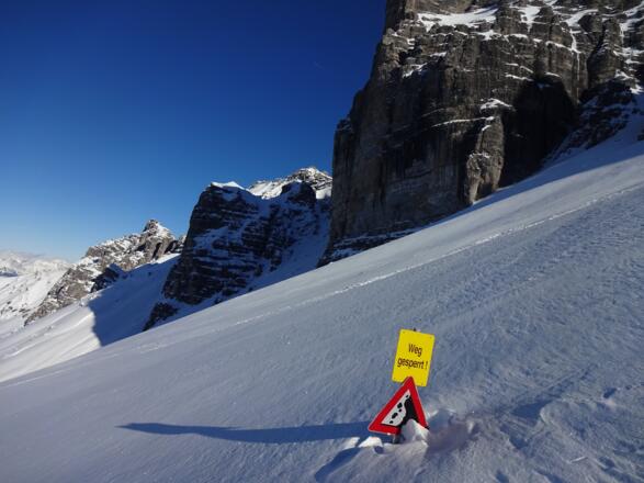 Kurz vor der einzigen kurzen steileren Querung