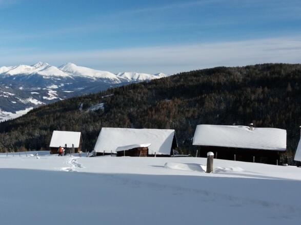 Esseralm vom Fahrweg aus gesehen, 1593 m_Samstag, 30. Dezember 2017 10:29:47