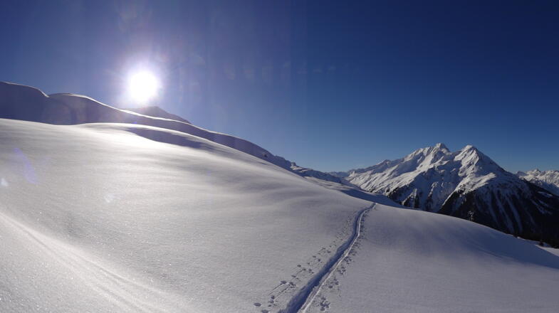 Aufstieg von der Gretschalpe vom Silbertal im Montafon aufs Fellimännle
