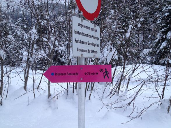 Beschilderung Rund um den Riedener See