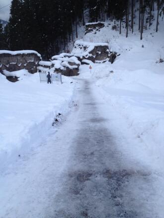 Winterwanderweg zurück zur Klause