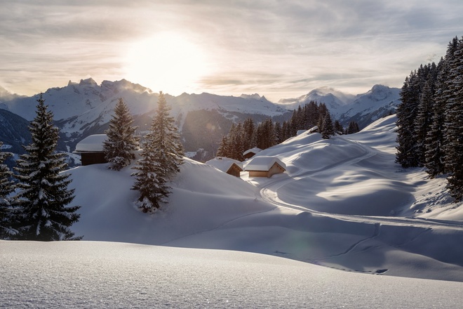Winterimpressionen am Fritzensee in Bartholomäberg