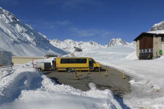 Haltestelle Tunnelbus beim Silvrettasee