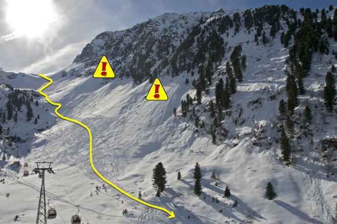 RUN 4 Klippl - Streckenverlauf von der Gondel aus betrachtet