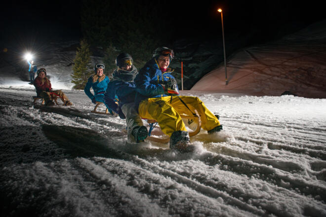 Nachtrodeln in Damüls