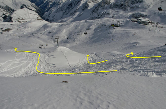 Run 3 North Face - Mögliche Varianten