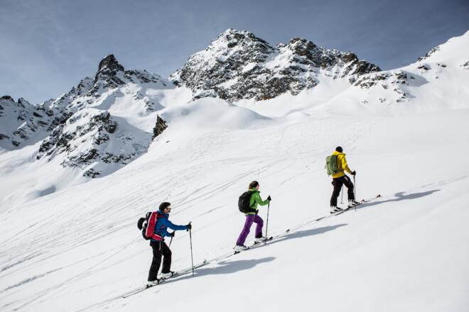 Skitour beim Litzner Gletscher in der Silvretta