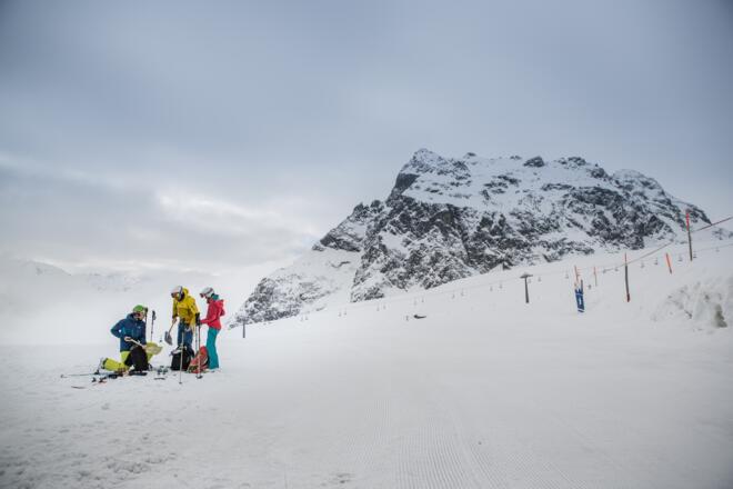 Startvorbereitungen zur Madrisa Rundtour