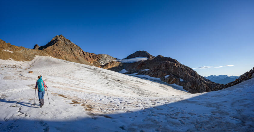 Die ersten Gipfelziele bereits im Blick.