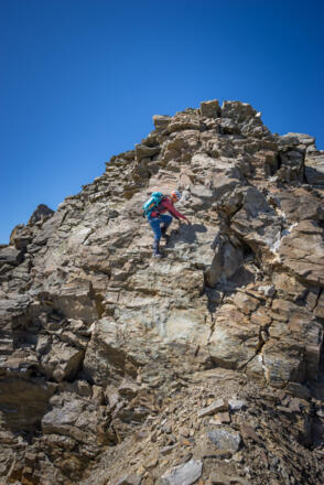 Immer wieder hübsche Kletterpassagen.