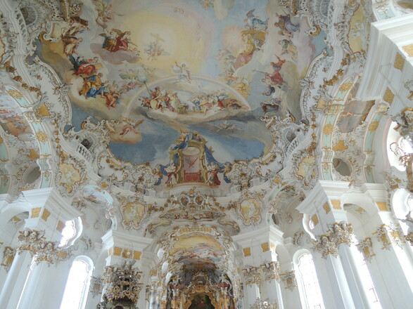 Deckenmalerei in der Wieskirche