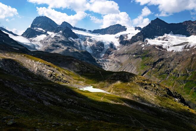 Ochsentaler Gletscher mit dem Piz Buin