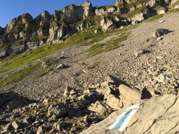 Steiniger Aufstieg zum Plateau