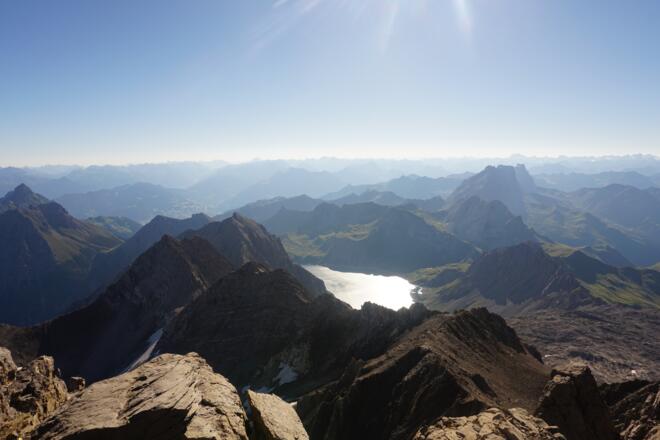 Ausblick Gipfel Schnesaplana