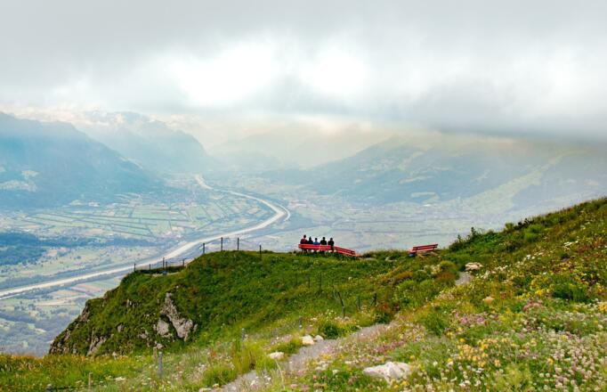 Familienroute, Blick ins Rheintal