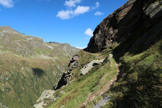 Weg zum Hochmadererjoch (Trittsicherheit vorausgesetzt)