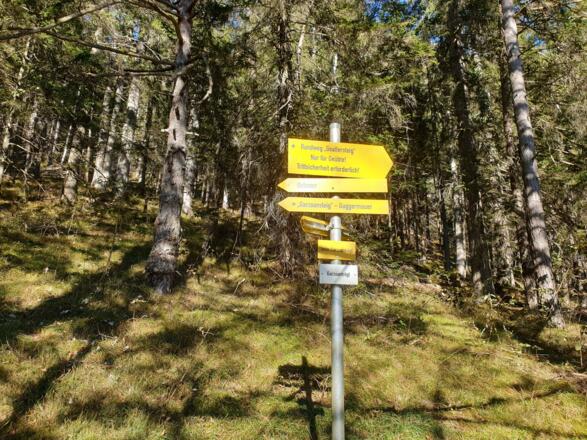 Hier beginnt der Rundweg Goaßersteig zum Lippenkopf